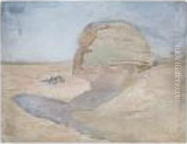 Sphinx Oil Painting by Hercules Brabazon Brabazon