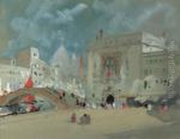 A Capriccio View Of Venice Oil Painting by Hercules Brabazon Brabazon