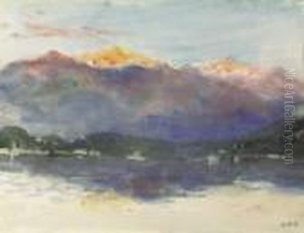 Lake Maggiore, Italy Oil Painting by Hercules Brabazon Brabazon