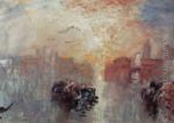 Study Of 'morning, Returning From The Ball, St. Martino', Afterturner Oil Painting by Hercules Brabazon Brabazon