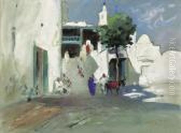 Sidi Bou Said, Tunisia Oil Painting by Hercules Brabazon Brabazon