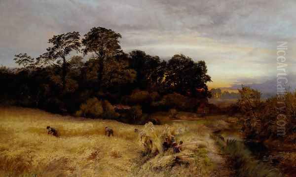 The Golden Time of Autumn Oil Painting by A. Brandish Holte