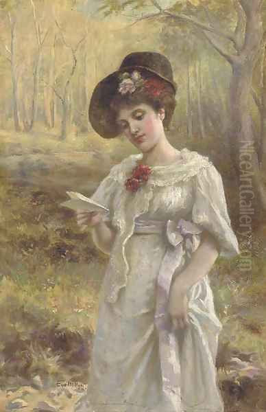 The love letter Oil Painting by Eva Hollyer