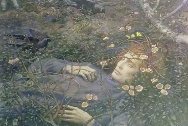 Oh Whats That in the Hollow Oil Painting by Edward Robert Hughes