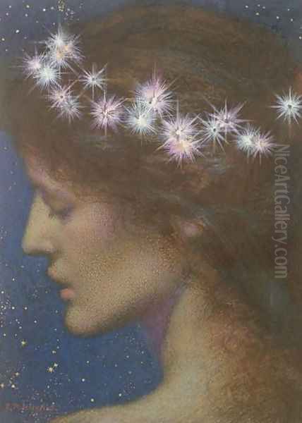 Night Oil Painting by Edward Robert Hughes