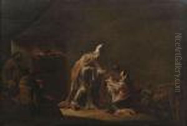 The Presentation Inthe Temple. Oil Painting by Leonaert Bramer