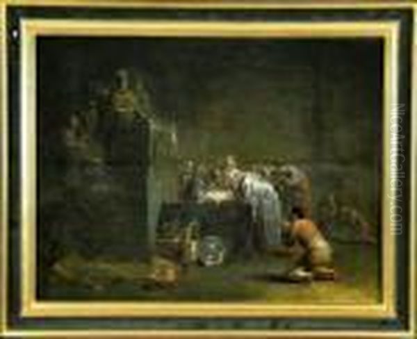 Die Beschneidung Des Jesusknaben Im Tempel Oil Painting by Leonaert Bramer