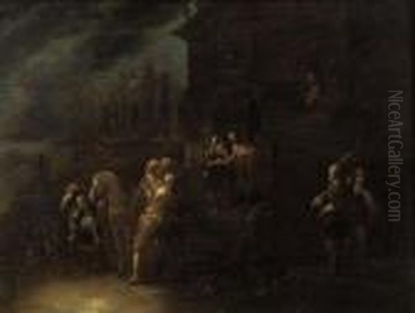 The Good Samaritan Oil Painting by Leonaert Bramer