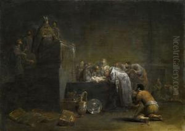 The Circumcision Of Christ Oil Painting by Leonaert Bramer