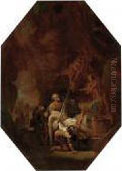 The Deposition Oil Painting by Leonaert Bramer