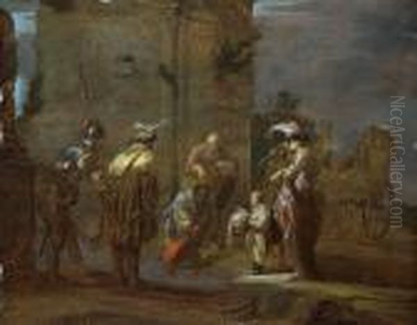 Die Taufe Des Kammerers Oil Painting by Leonaert Bramer