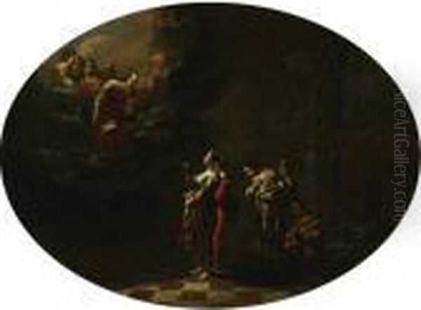 Judgment Scene Oil Painting by Leonaert Bramer