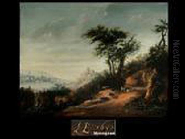 Landschaft Mit Wasserfall Oil Painting by Leonaert Bramer