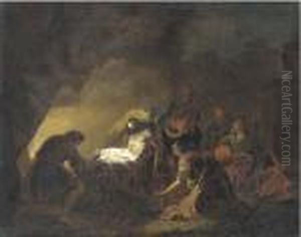 The Entombment Of Christ Oil Painting by Leonaert Bramer