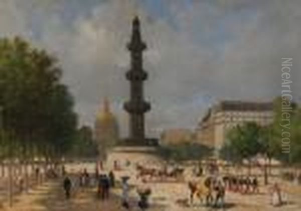 Place Des Invalides Oil Painting by Carlo Brancaccio