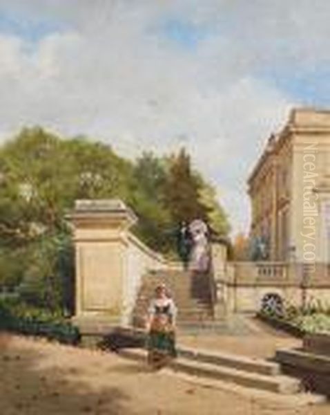 Frascati, Villa Aldobrandini Oil Painting by Carlo Brancaccio