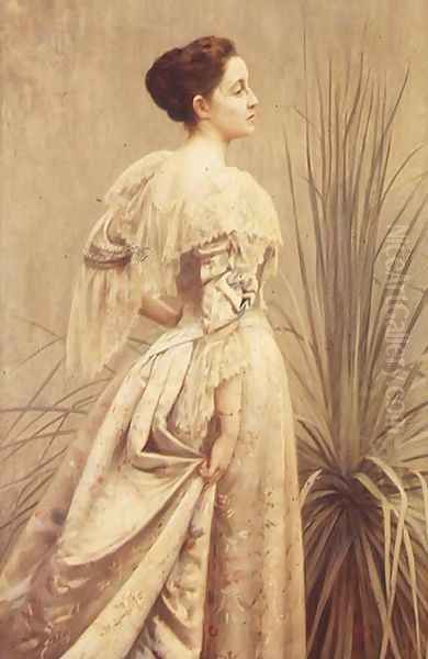 Portrait of a Lady Oil Painting by Henry John Hudson