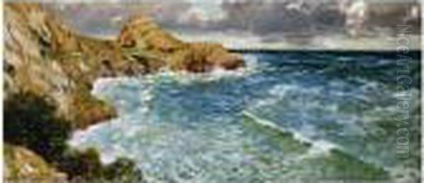 Bay Of Naples Oil Painting by Carlo Brancaccio