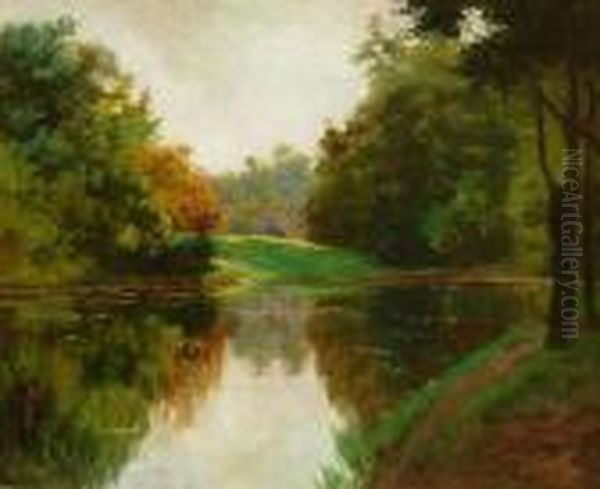 Vue De La Riviere, L'apres Midi Oil Painting by Carlo Brancaccio