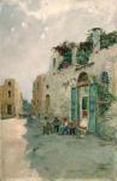 Casa Ad Anacapri Oil Painting by Carlo Brancaccio