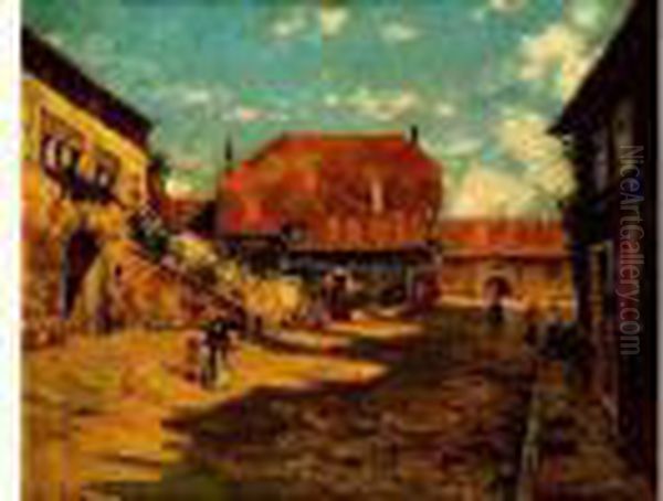 Place Animee Oil Painting by Carlo Brancaccio