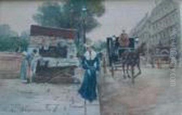 Boulevard De Paris Oil Painting by Carlo Brancaccio