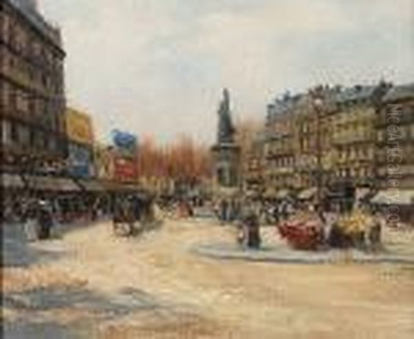 Place Clichy, Paris Oil Painting by Carlo Brancaccio