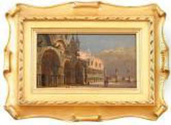 Vitrny Den Na Namisti Sv. Marka V Benatkach Oil Painting by Antonietta Brandeis