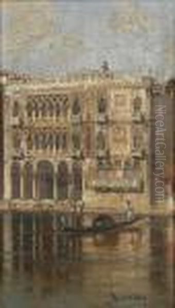 The Golden Palace In Venice Oil Painting by Antonietta Brandeis