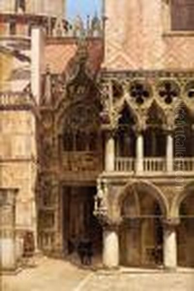 Dogenpalast In Venedig Oil Painting by Antonietta Brandeis