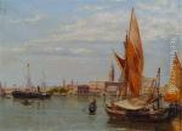 On The Grand Canal,
 Venice Oil Painting by Antonietta Brandeis