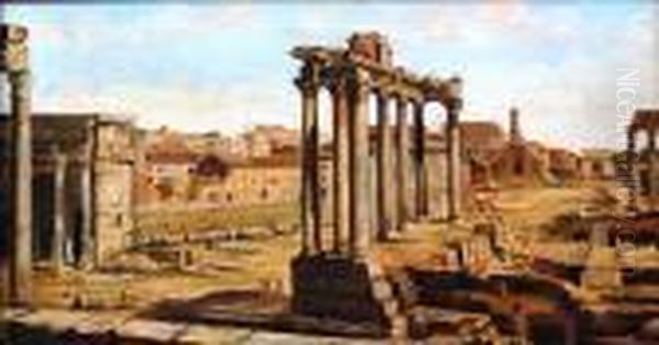 Veduta Del Foro Romano Oil Painting by Antonietta Brandeis