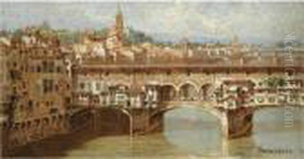 Ponte Vecchio Oil Painting by Antonietta Brandeis