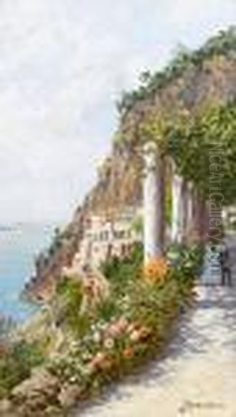 Amalfi, Albergo Dei Cappucini Oil Painting by Antonietta Brandeis