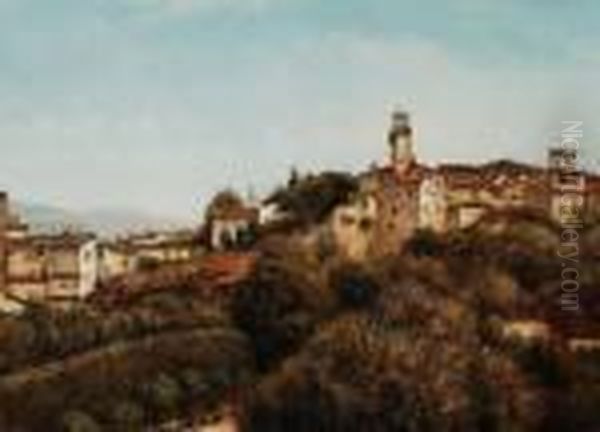 Blick Uber Florenz Oil Painting by Antonietta Brandeis