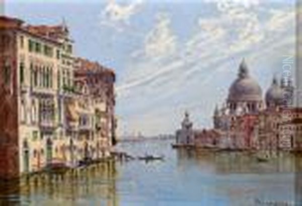 Canale Grande Con Santa Maria Salute Oil Painting by Antonietta Brandeis