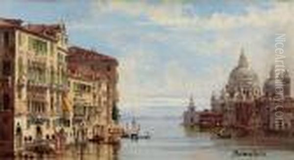 Il Canal Grande Verso La Chiesa Della Salute Oil Painting by Antonietta Brandeis