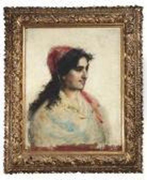 Monogrammed And Dated Oil Painting by Antonietta Brandeis