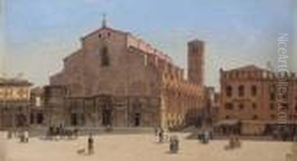 San Petronio, Bologna Oil Painting by Antonietta Brandeis