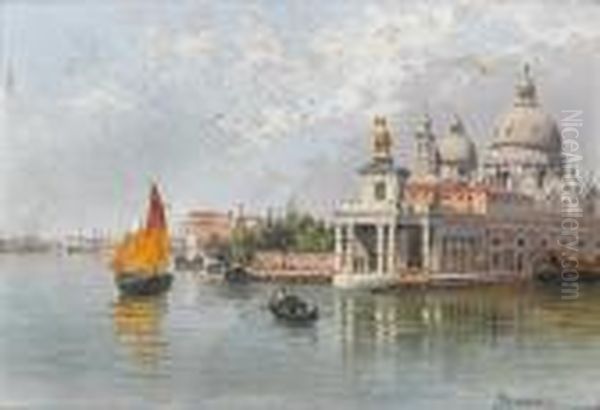 La Dogana, Venezia Oil Painting by Antonietta Brandeis