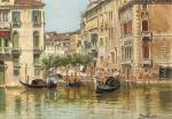 Traghetto Maria Del Giglio: A View Of Venice Oil Painting by Antonietta Brandeis