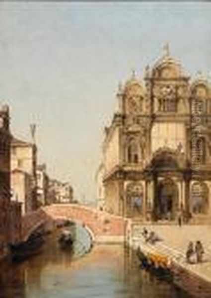 A View Of The Scuola Grande Di San Marco Oil Painting by Antonietta Brandeis