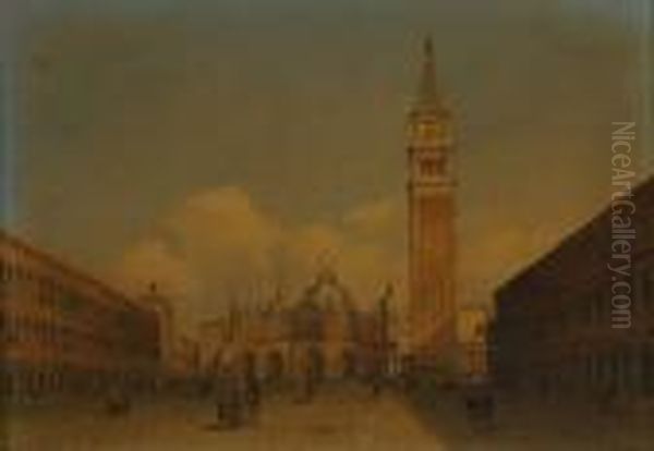 A Venetian Scene Oil Painting by Antonietta Brandeis