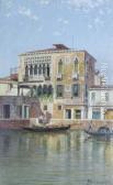 View Of A Palace, Venice Oil Painting by Antonietta Brandeis