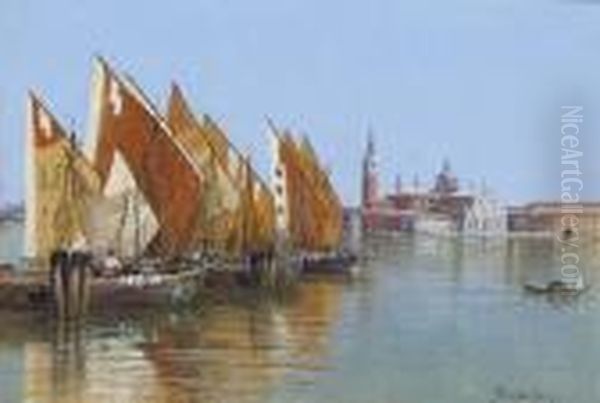 Barche Da Pesca, Venezia Oil Painting by Antonietta Brandeis