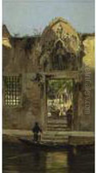 Arch At The Abbey Of The Misericordia, Venice Oil Painting by Antonietta Brandeis