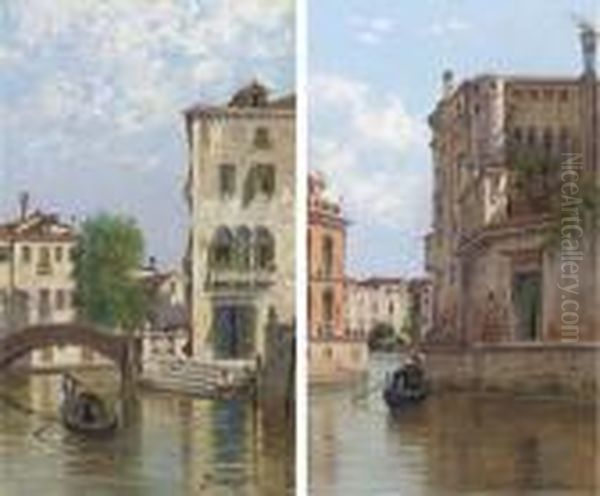 The Old Palace; And Canale Del Tolentino, Venice Oil Painting by Antonietta Brandeis