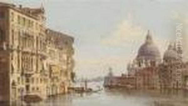 The Grand Canal Before Santa Maria Della Salute, Venice Oil Painting by Antonietta Brandeis