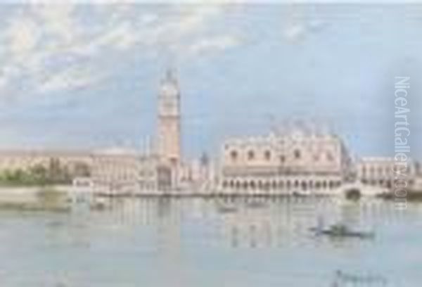 The Piazza San Marco And The Doge's Palace, Venice Oil Painting by Antonietta Brandeis