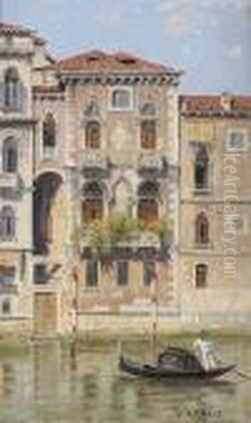 Van Axel's Palace, Venice Oil Painting by Antonietta Brandeis